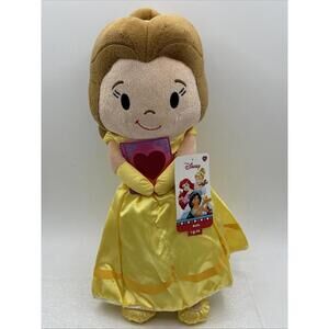 Disney Valentine Beauty And The Beast Belle Plush Doll 14" New Just Play 2017